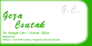 geza csutak business card